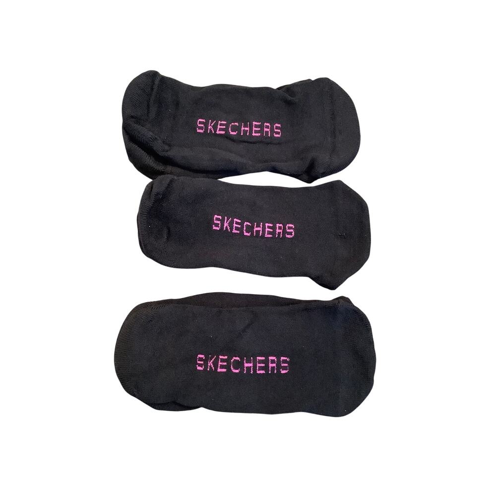 Skechers Women's Small Black 3 Pair No Show Liner Socks Active Athleisure A9-5